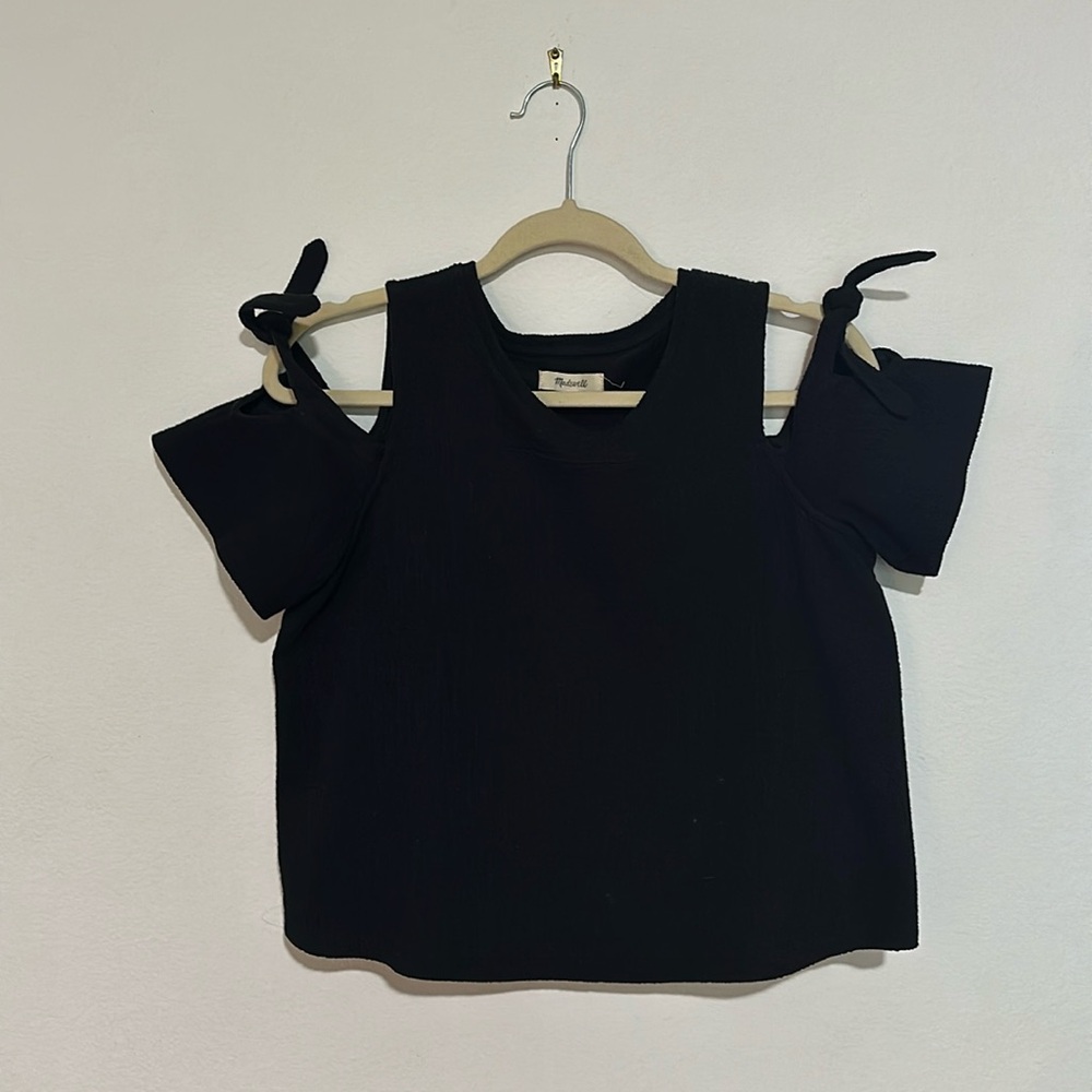 Madewell Cold Shoulder Crop Top